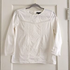 Madewell x Sézanne Ivory Textured Blouse
